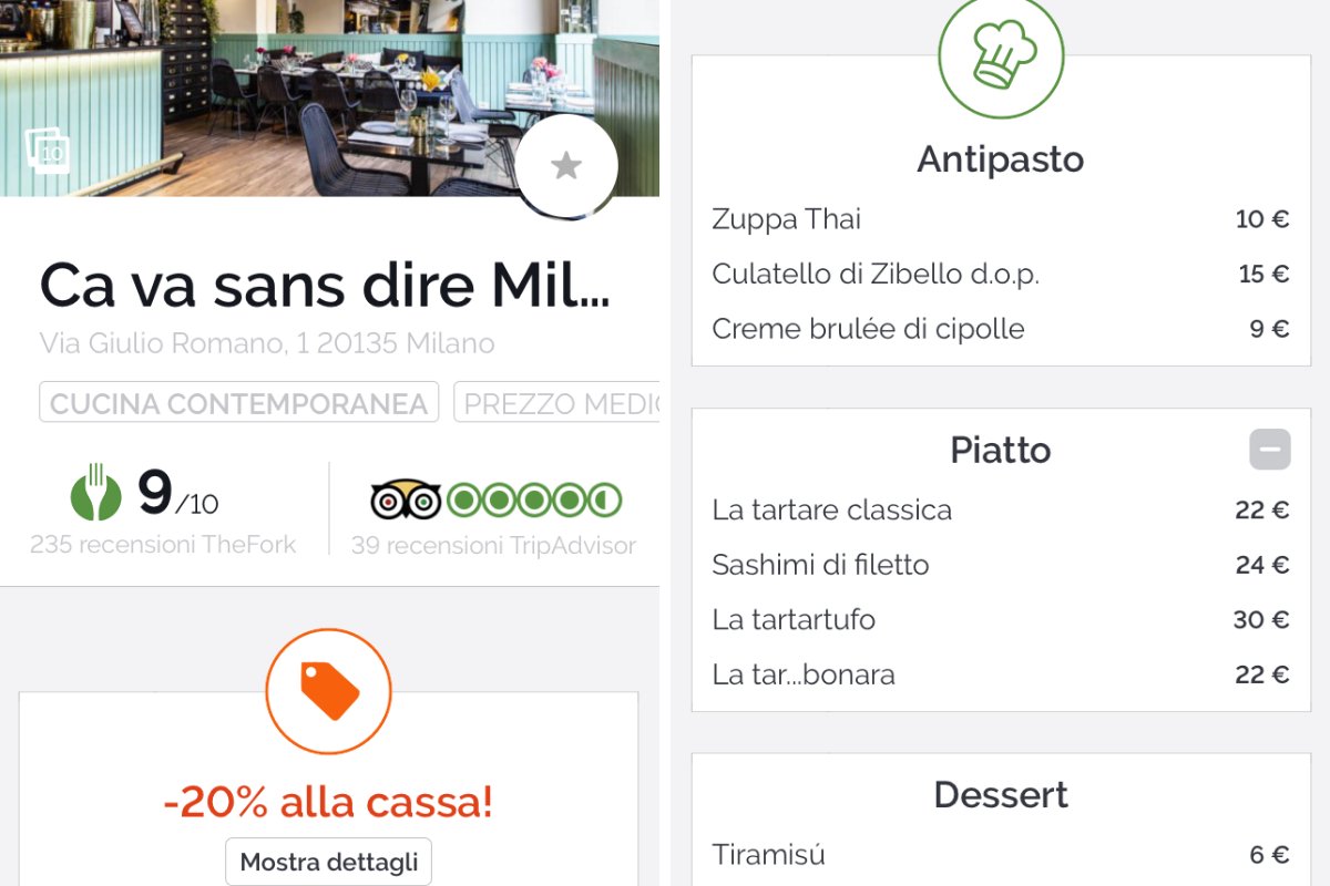 app TheFork mangiare a Milano spendendo poco3