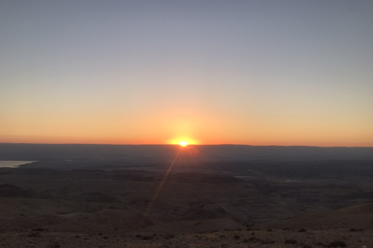 Viaggio in Giordania tramonto